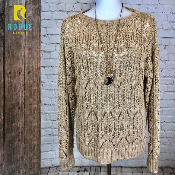 HP!👑Jones New York Gold Metallic Sweater👑 - Picture 6 of 8